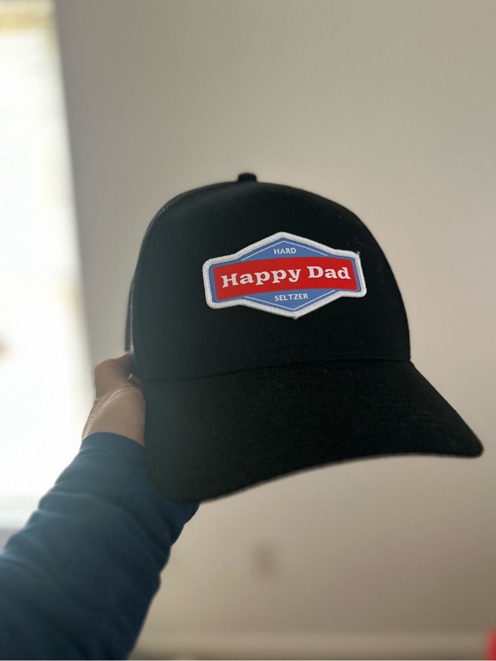 Happy Dad Black Trucker Hat